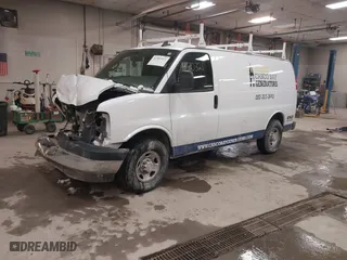 2021 Chevrolet Express Cargo Van with VIN 1GCWGAFP9M1303035, listed as a IAAI auction lot 41503211 with 55,155 mi miles. Bid and sale history available at carsss.com. Image 18.