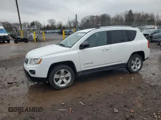 2013 Jeep Compass Sport with VIN 1C4NJCBA2DD102375, listed as a Copart auction lot 51595225 with 92,398 mi miles and Salvage Title. Bid and sale history available at carsss.com. Image 1.