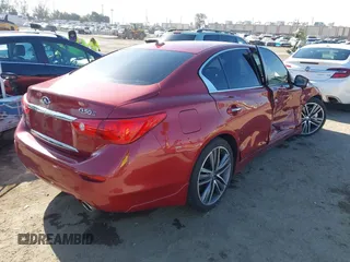 2014 Infiniti Q50 Sport with VIN JN1BV7AP4EM676615, listed as a IAAI auction lot 42007415 with 80,276 mi miles and . Bid and sale history available at DreamBid. Image 4.