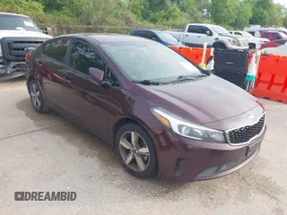 2018 Kia Forte LX with VIN 3KPFL4A7XJE251024, listed as a IAAI auction lot 41921462 with 117,849 mi miles. Bid and sale history available at carsss.com. Image 1.