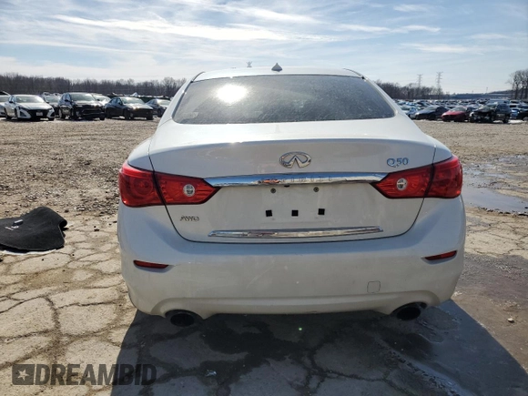 2017 Infiniti Q50 2.0t Premium with VIN JN1CV7AR4HM682795, listed as a Copart auction lot 45130165 with 92,938 mi miles and Salvage Title. Bid and sale history available at carsss.com. Image 6.