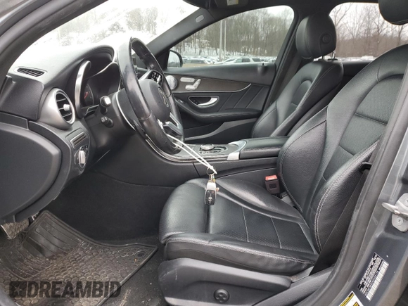 2019 Mercedes-Benz C 300 with VIN WDDWF8EB3KR505178, listed as a Copart auction lot 43122465 with 76,570 mi miles and Salvage title. Bid and sale history available at DreamBid. Image 7.