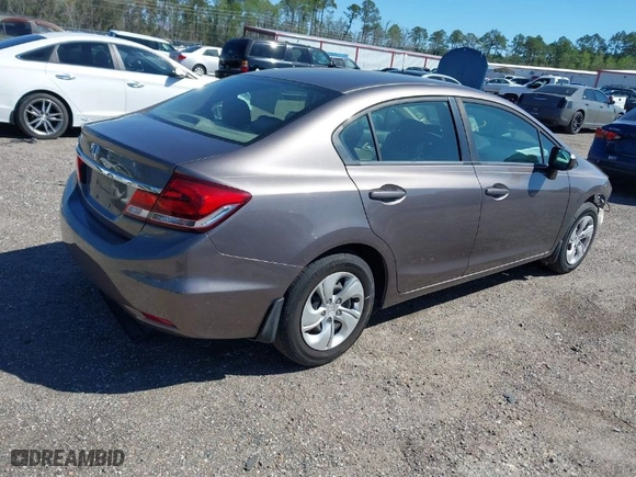 2015 Honda Civic Sedan LX with VIN 19XFB2F56FE008784, listed as a IAAI auction lot 41781528 with 176,718 mi miles. Bid and sale history available at carsss.com. Image 4.