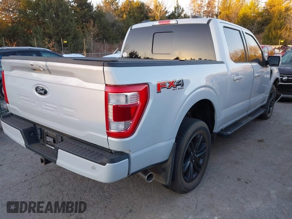 2022 Ford F-150 XL with VIN 1FTFW1E80NKE57691, listed as a IAAI auction lot 41154166 with 1 mi miles. Bid and sale history available at carsss.com. Image 4.