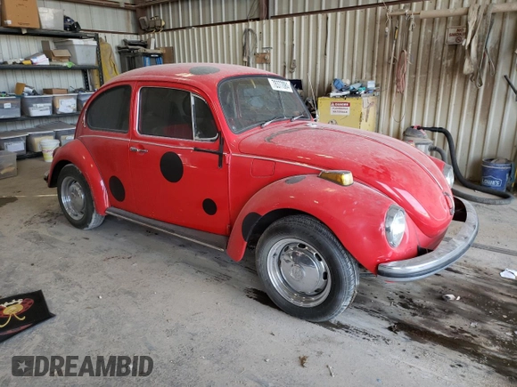 1972 Volkswagen Beetle with VIN 1122298570, listed as a Copart auction lot 78377084 with 1,150 mi miles and Salvage Title. Bid and sale history available at DreamBid. Image 4.