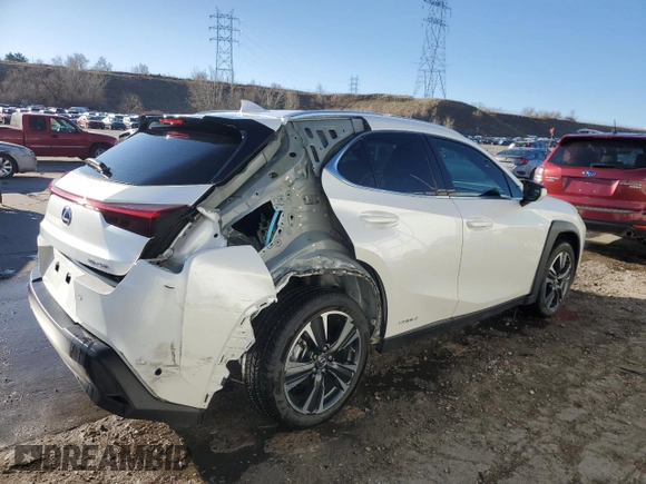 2021 Lexus UX 250h z VIN JTHP9JBH4M2038336, wystawiony jako Copart lot #49616235 z przebiegiem 20 939 mil mil oraz Szkoda całkowita • Salvage title. Historia ofert i sprzedaży dostępna na DreamBid. Obrazek 3.
