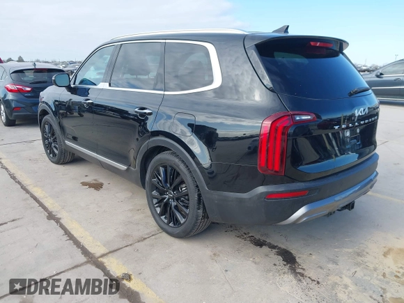 2022 Kia Telluride SX with VIN 5XYP54HC8NG318696, listed as a IAAI auction lot 41609437 with 38,263 mi miles and . Bid and sale history available at DreamBid. Image 3.