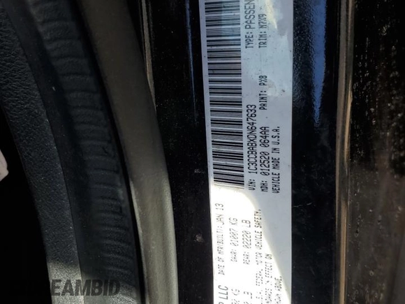 2013 Chrysler 200 LX with VIN 1C3CCBABXDN647633, listed as a Copart auction lot 49556104 with 180,212 mi miles and Salvage Title. Bid and sale history available at carsss.com. Image 12.