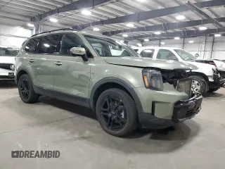 2024 Kia Telluride EX X-Line z VIN 5XYP3DGCXRG449741, wystawiony jako Copart lot #83821044 z przebiegiem 24 502 mil mil oraz Szkody całkowita. Historia ofert i sprzedaży dostępna na DreamBid. Obrazek 4.
