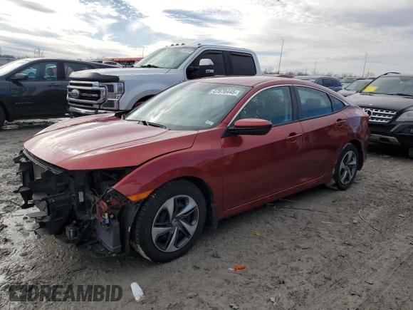 2020 Honda Civic LX with VIN 2HGFC2F69LH582299, listed as a Copart auction lot 47870445 with 75,603 mi miles and Salvage Title. Bid and sale history available at DreamBid. Image 1.