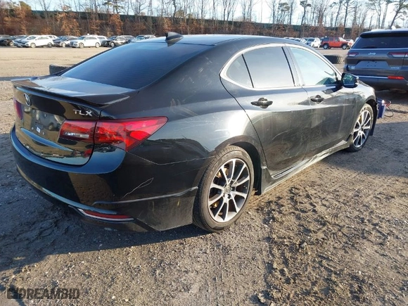 2015 Acura TLX V6 Tech with VIN 19UUB2F55FA004253, listed as a IAAI auction lot 41524795 with NaN miles. Bid and sale history available at carsss.com. Image 4.