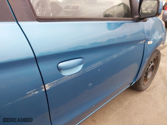 2015 Mitsubishi Mirage DE with VIN ML32A3HJ4FH045086, listed as a IAAI auction lot 42068823 with 83,250 mi miles. Bid and sale history available at carsss.com. Image 6.