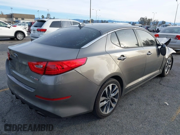 2014 Kia Optima SX Turbo with VIN 5XXGR4A63EG291596, listed as a IAAI auction lot 41385491 with 265,017 mi miles and . Bid and sale history available at DreamBid. Image 4.