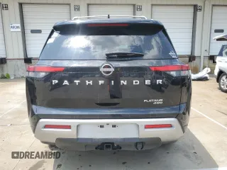 2023 Nissan Pathfinder Platinum with VIN 5N1DR3DK9PC221749, listed as a Copart auction lot 60127525 with 37,458 mi miles and Salvage title. Bid and sale history available at DreamBid. Image 6.