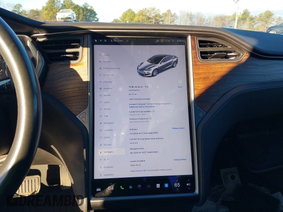 2020 Tesla Model S Long Range with VIN 5YJSA1E24LF413888, listed as a IAAI auction lot 41214903 with 42,711 mi miles and . Bid and sale history available at DreamBid. Image 18.