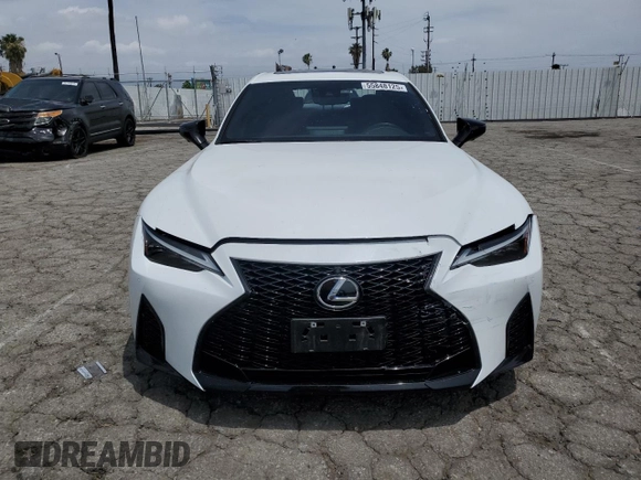 2024 Lexus IS 350 F Sport with VIN JTHGZ1B29R5073827, listed as a Copart auction lot 55848125 with 10,455 mi miles and Salvage title. Bid and sale history available at DreamBid. Image 5.