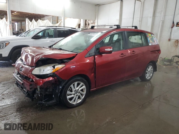 2014 Mazda 5 Sport z VIN JM1CW2BL1E0164721, wystawiony jako Copart lot #62631915 z przebiegiem 111 725 mil mil oraz Szkoda całkowita • Salvage title. Historia ofert i sprzedaży dostępna na DreamBid. Obrazek 1.