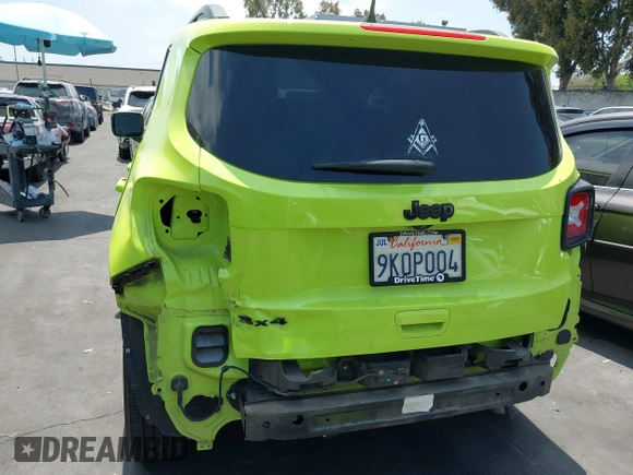 2018 Jeep Renegade Latitude with VIN ZACCJBBB1JPH86908, listed as a IAAI auction lot 42290840 with 82,517 mi miles and . Bid and sale history available at DreamBid. Image 6.