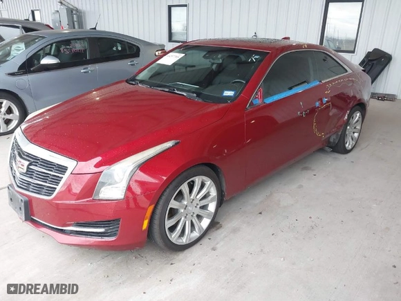 2015 Cadillac ATS Coupe Standard RWD with VIN 1G6AA1RX2F0120594, listed as a IAAI auction lot 41297705 with 40,730 mi miles. Bid and sale history available at carsss.com. Image 2.