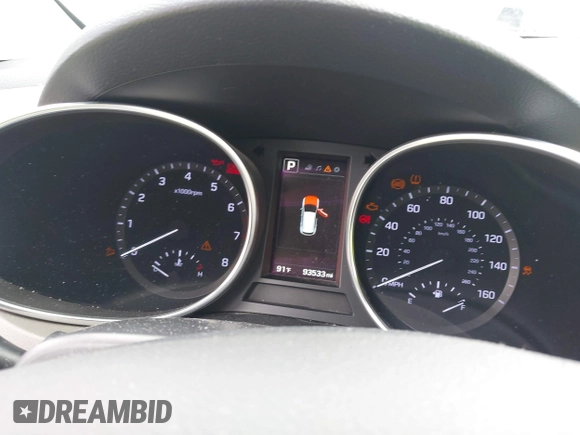 2017 Hyundai Santa Fe 2.4L with VIN 5NMZU3LB2HH014844, listed as a IAAI auction lot 42657624 with 93,533 mi miles and . Bid and sale history available at DreamBid. Image 7.