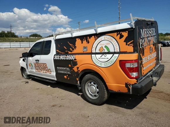 2022 Ford F-150 XL z VIN 1FTFX1E86NKD22373, wystawiony jako Copart lot #69963114 z przebiegiem 96 983 mil mil oraz Szkoda całkowita • Salvage title. Historia ofert i sprzedaży dostępna na DreamBid. Obrazek 2.