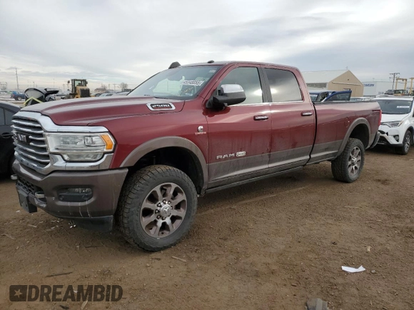 2019 Ram 2500 Laramie Longhorn with VIN 3C6UR5LL4KG661577, listed as a Copart auction lot 45348055 with 186,886 mi miles and Salvage title. Bid and sale history available at DreamBid. Image 1.
