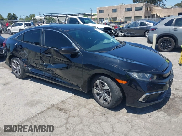 2020 Honda Civic LX with VIN 19XFC2F66LE213975, listed as a IAAI auction lot 42398098 with 69,902 mi miles and . Bid and sale history available at DreamBid. Image 1.