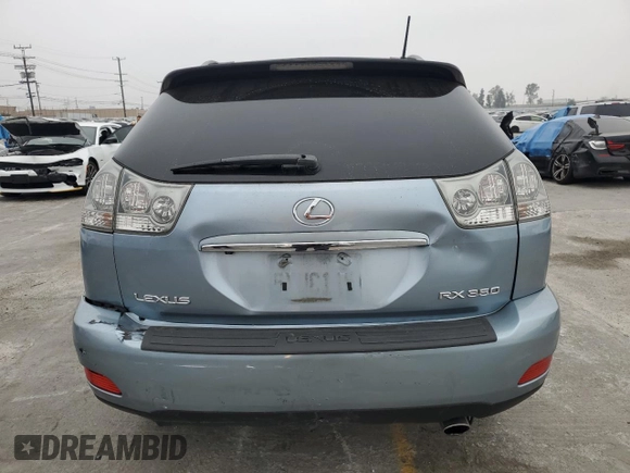 2007 Lexus RX 350 with VIN JTJHK31U872021187, listed as a Copart auction lot 60369145 with 126,093 mi miles and Salvage title. Bid and sale history available at DreamBid. Image 6.
