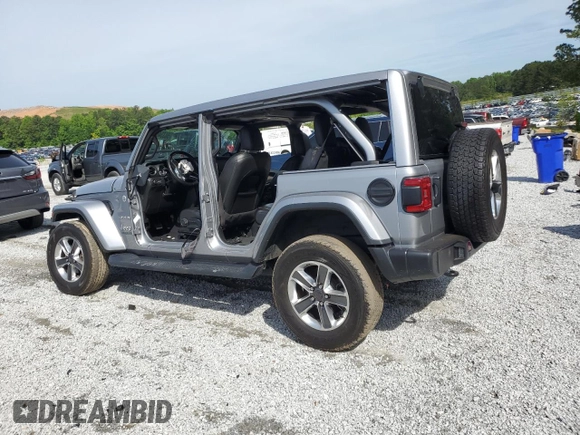 2021 Jeep Wrangler Unlimited Sahara Altitude with VIN 1C4HJXEN3MW691220, listed as a Copart auction lot 56334695 with 46,589 mi miles and Salvage title. Bid and sale history available at DreamBid. Image 2.