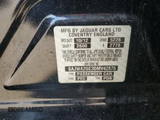 2013 Jaguar XJ Supercharged with VIN SAJWA2GE3DMV42875, listed as a Copart auction lot 71409324 with 129,422 mi miles and Salvage title. Bid and sale history available at DreamBid. Image 12.