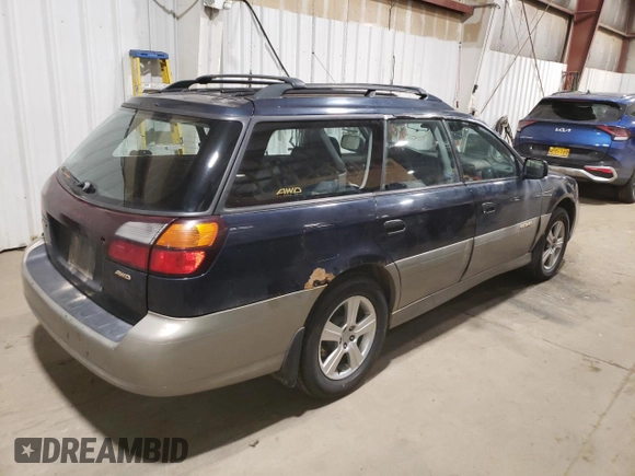 2001 Subaru Legacy Outback with VIN 4S3BH665617619900, listed as a Copart auction lot 66964625 with 343,526 mi miles and Clean title. Bid and sale history available at DreamBid. Image 3.