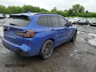 2023 BMW X3 M with VIN 5YM13EC05P9R94131, listed as a Copart auction lot 61018825 with 9,366 mi miles and Salvage title. Bid and sale history available at DreamBid. Image 3.