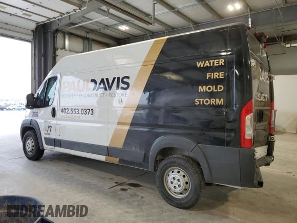 2017 Ram ProMaster Cargo with VIN 3C6TRVDG9HE550721, listed as a Copart auction lot 53695575 with 100,559 mi miles and Salvage Title. Bid and sale history available at carsss.com. Image 2.