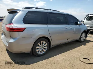 2017 Toyota Sienna XLE with VIN 5TDDZ3DC3HS177700, listed as a Copart auction lot 59720215 with 124,180 mi miles and Salvage title. Bid and sale history available at DreamBid. Image 3.