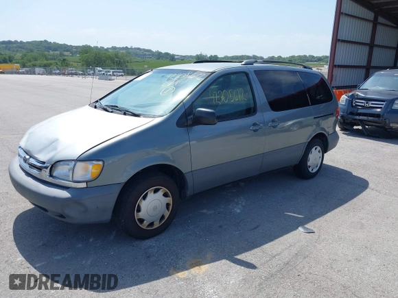2000 Toyota Sienna LE with VIN 4T3ZF13C4YU211145, listed as a IAAI auction lot 42705612 with 217,825 mi miles and . Bid and sale history available at DreamBid. Image 2.