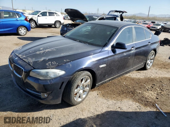 2012 BMW 5 Series 550i with VIN WBAFR9C52CDV58714, listed as a Copart auction lot 43916525 with 87,196 mi miles and Clean Title. Bid and sale history available at carsss.com. Image 1.