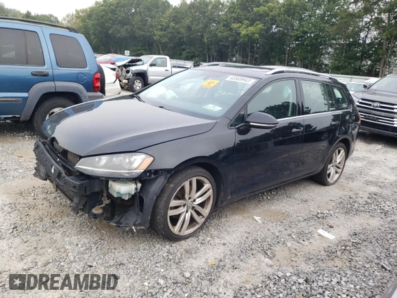 2015 Volkswagen Golf SportWagen TDI SE with VIN 3VWCA7AU4FM500380, listed as a Copart auction lot 63589943 with 0 mi miles. Bid and sale history available at carsss.com. Image 1.