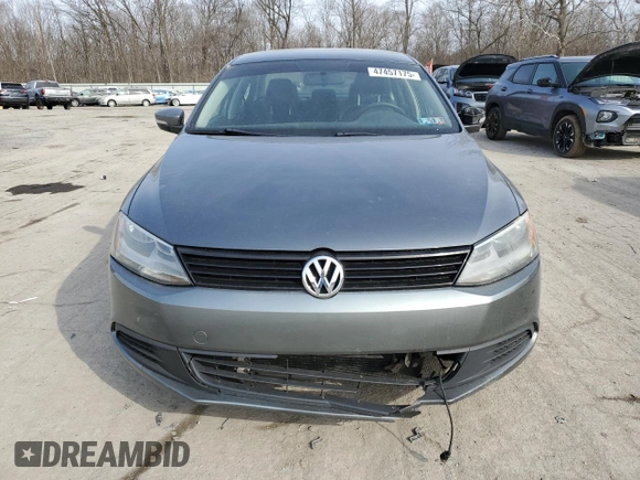 2012 Volkswagen Jetta Sedan SE w/Convenience PZEV with VIN 3VWDP7AJ5CM123515, listed as a Copart auction lot 47457175 with 150,954 mi miles and Salvage Title. Bid and sale history available at carsss.com. Image 5.