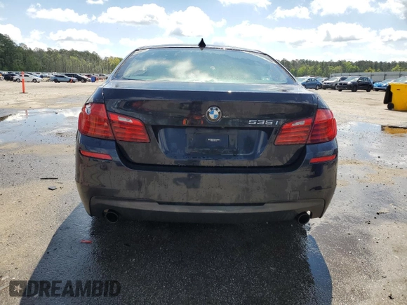2014 BMW 5 Series 535i with VIN WBA5B1C57ED479494, listed as a Copart auction lot 51990735 with 86,978 mi miles and Salvage Title. Bid and sale history available at DreamBid. Image 6.