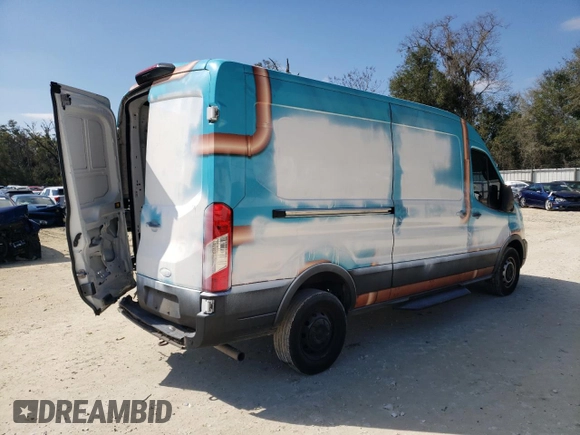 2021 Ford Transit Cargo with VIN 1FTBR1C84MKA86168, listed as a Copart auction lot 49556215 with 75,151 mi miles and Salvage Title. Bid and sale history available at DreamBid. Image 3.