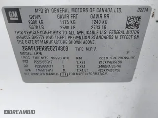 2014 Chevrolet Equinox LT with VIN 2GNFLFEK8E6274809, listed as a IAAI auction lot 41671415 with 174,165 mi miles. Bid and sale history available at carsss.com. Image 9.