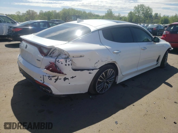 2018 Kia Stinger Premium with VIN KNAE25LA2J6026466, listed as a Copart auction lot 55504895 with 96,032 mi miles and Salvage Title. Bid and sale history available at DreamBid. Image 3.
