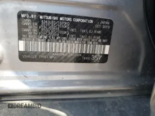 2020 Mitsubishi Outlander ES with VIN JA4AP3AU1LU011034, listed as a Copart auction lot 58606965 with 92,423 mi miles and Salvage title. Bid and sale history available at DreamBid. Image 13.