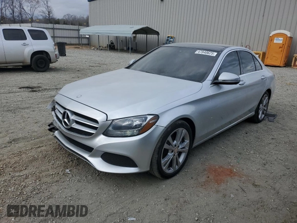 2016 Mercedes-Benz C 300 with VIN 55SWF4JB2GU166997, listed as a Copart auction lot 47840625 with 117,596 mi miles and Salvage Title. Bid and sale history available at carsss.com. Image 1.
