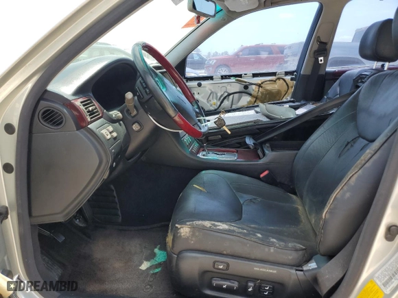 2001 Lexus LS 430 with VIN JTHBN30FX10033166, listed as a Copart auction lot 53392695 with 220,680 mi miles and Salvage Title. Bid and sale history available at carsss.com. Image 7.