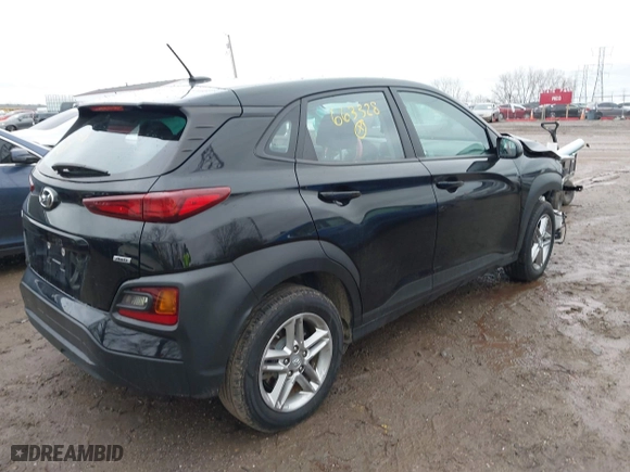2021 Hyundai Kona SE with VIN KM8K1CAA3MU663328, listed as a IAAI auction lot 40859258 with 80,566 mi miles. Bid and sale history available at carsss.com. Image 4.