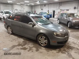 2010 Volkswagen Jetta SportWagen TDI with VIN 3VWTL7AJ7AM672069, listed as a IAAI auction lot 41858880 with 1 mi miles. Bid and sale history available at carsss.com. Image 1.