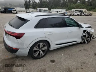 2024 Audi Q8 e-tron Premium z VIN WA14AAGE9RB024394, wystawiony jako Copart lot #69722074 z przebiegiem 18 444 mil mil oraz Szkoda całkowita • Salvage title. Historia ofert i sprzedaży dostępna na DreamBid. Obrazek 3.