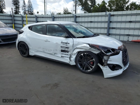 2016 Hyundai Veloster Turbo with VIN KMHTC6AE4GU286127, listed as a Copart auction lot 51577305 with 91,348 mi miles and Salvage Title. Bid and sale history available at carsss.com. Image 4.