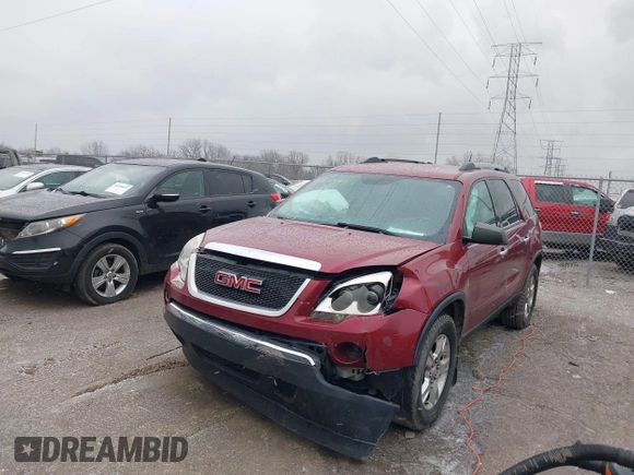 2011 GMC Acadia SL with VIN 1GKKRNED3BJ257940, listed as a IAAI auction lot 41564647 with 180,664 mi miles and . Bid and sale history available at carsss.com. Image 2.